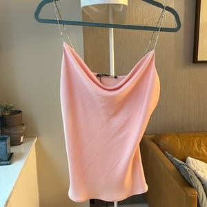 Zara Pink Cowl Neck Tank Top (Never worn)